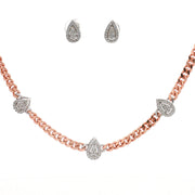 Pear Shape Timeless 925 Silver Necklace & Earrings Set for Women